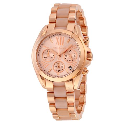 michael kors rose gold watch band|rose gold mk watch women's.